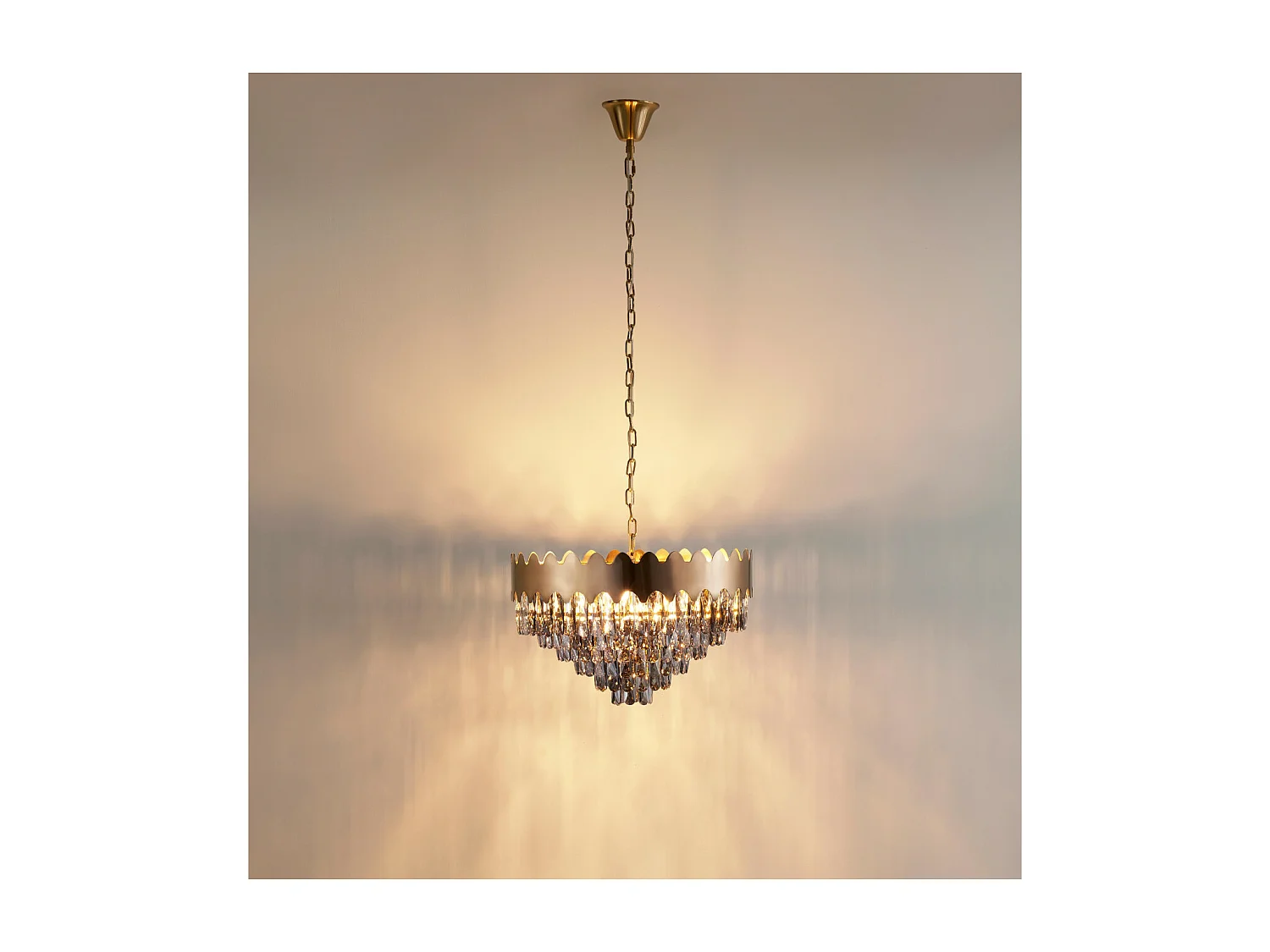 Lustre prestige cristal fumé 12 ampoules - Graziano