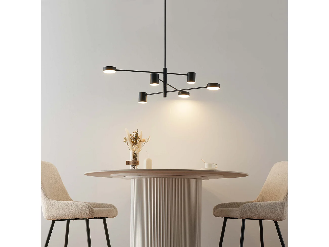 Suspension industrielle 6 spots LED - Forenza