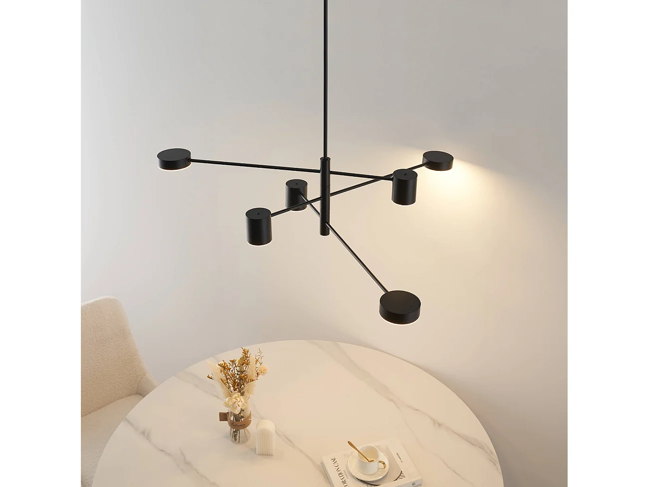 Suspension industrielle 6 spots LED - Forenza