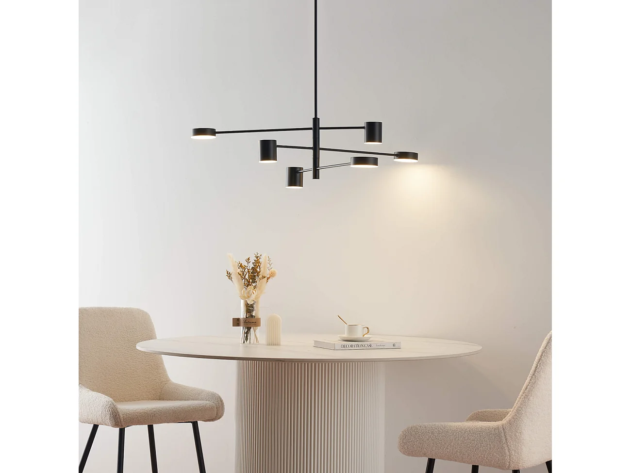 Suspension industrielle 6 spots LED - Forenza