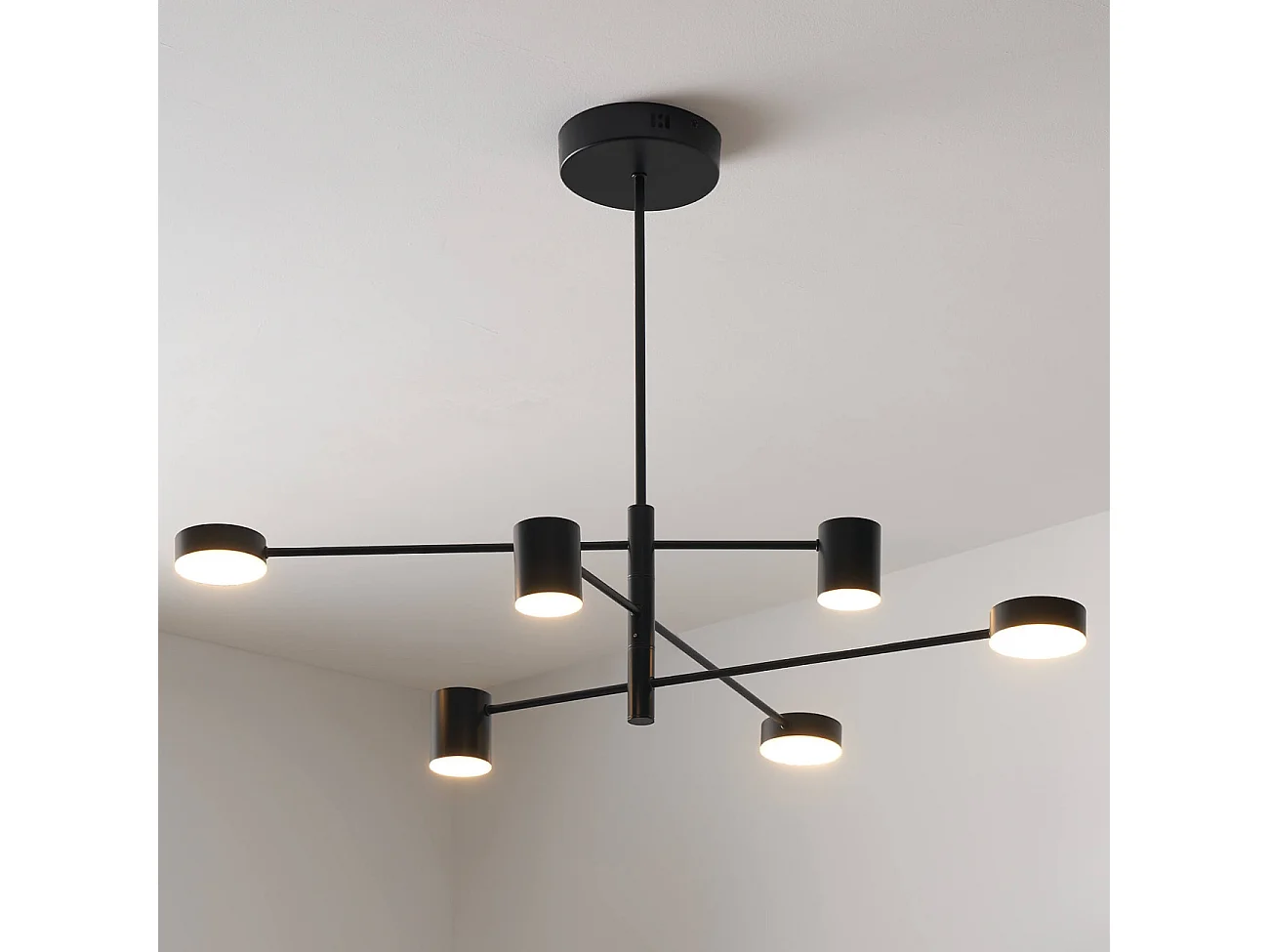 Suspension industrielle 6 spots LED - Forenza