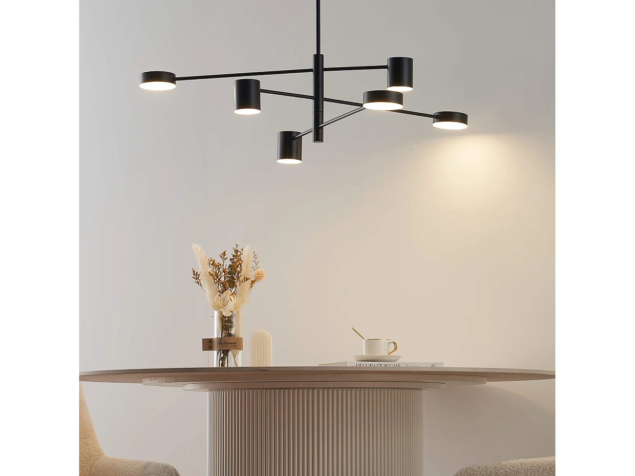 Suspension industrielle 6 spots LED - Forenza