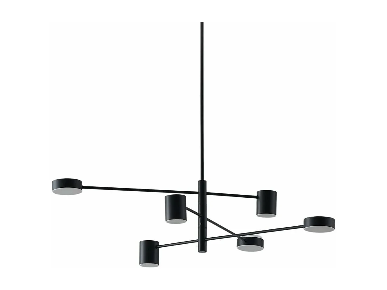 Suspension industrielle 6 spots LED - Forenza