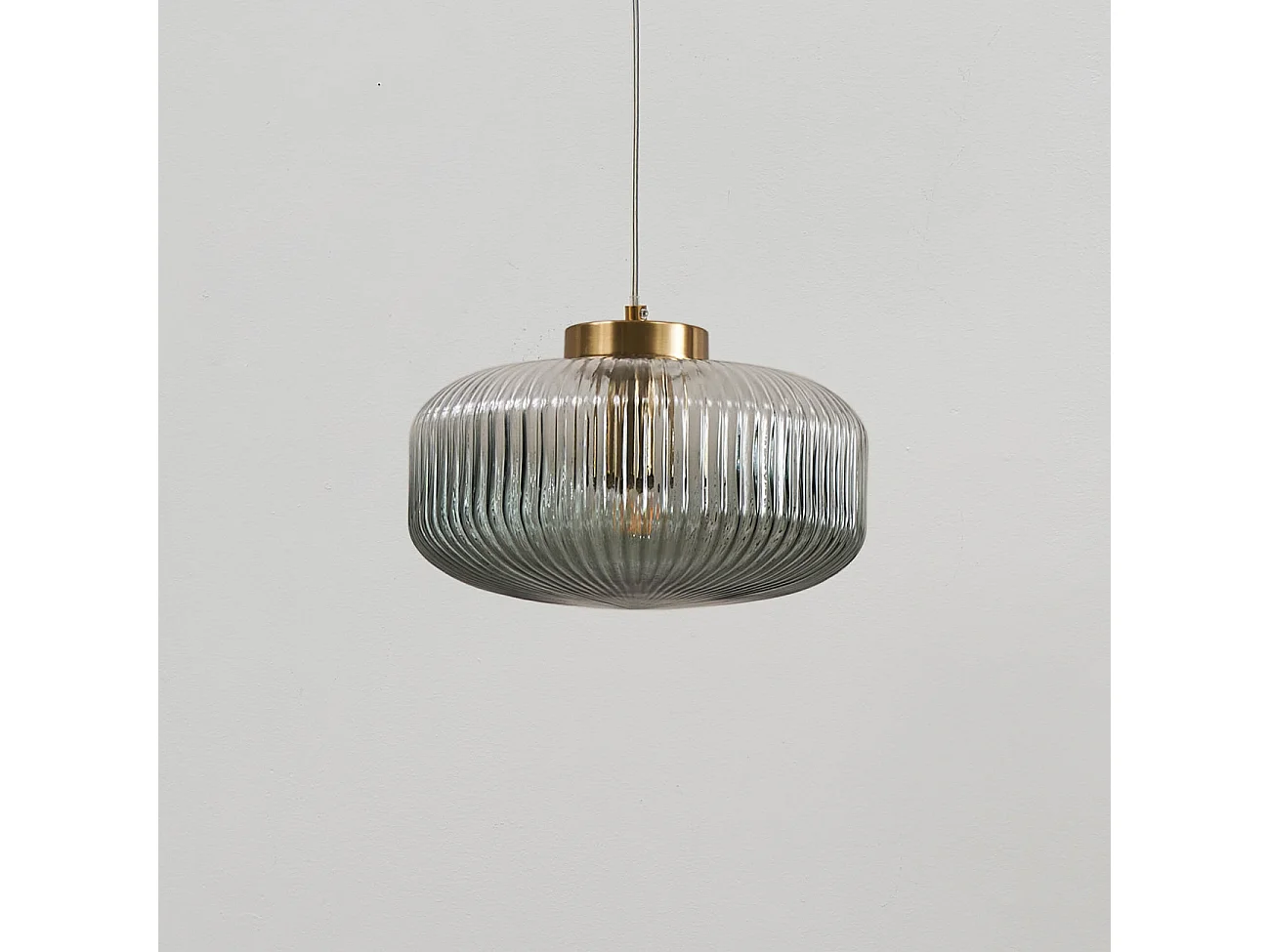 Suspension verre cannelé coloré - Joina
