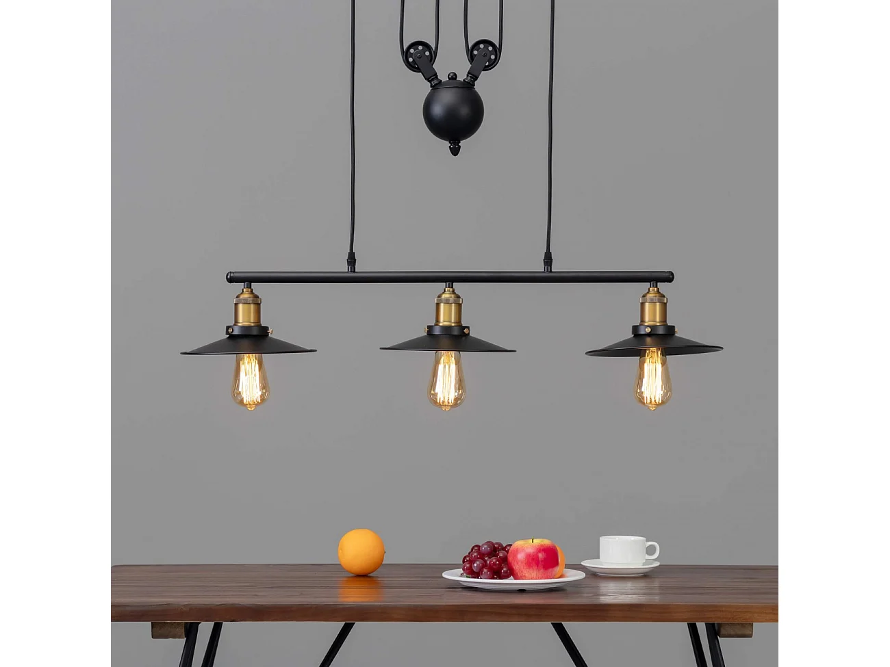 Lampe industrielle suspension - Triple Piattino