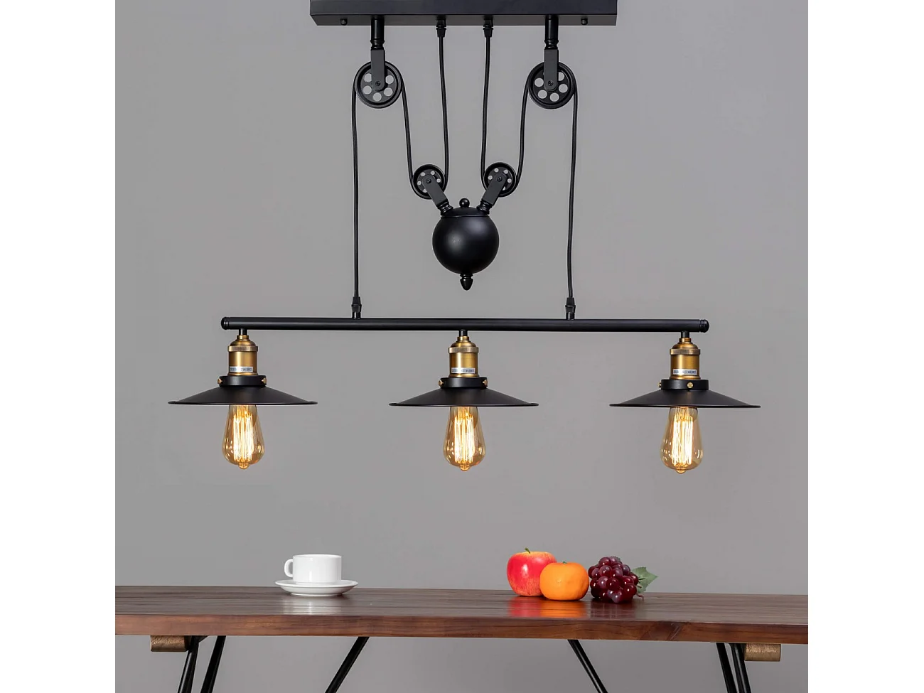 Lampe industrielle suspension - Triple Piattino