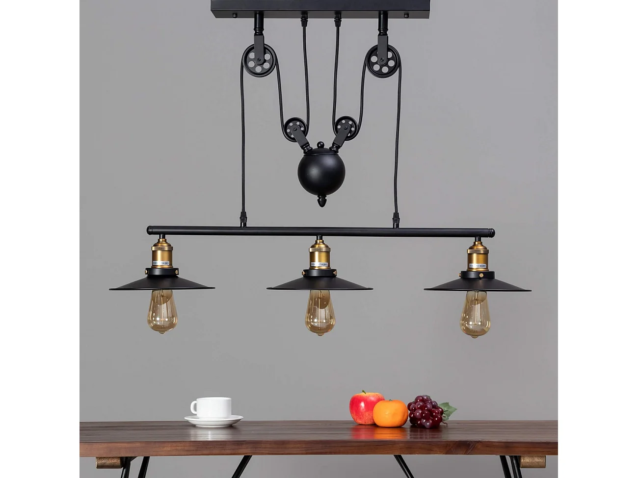 Lampe industrielle suspension - Triple Piattino