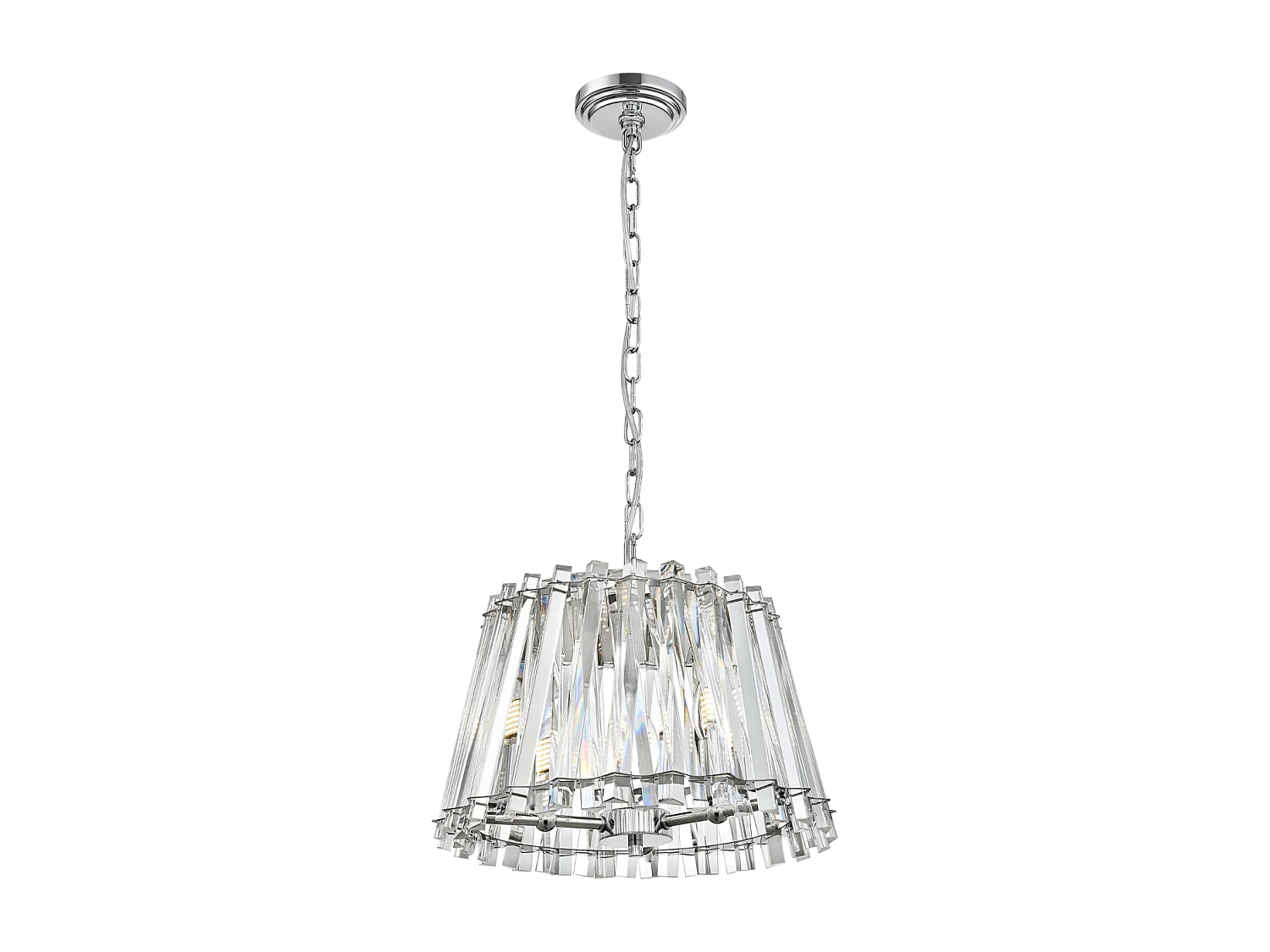 Suspension trapèze pampille de cristal transparent - Oristano