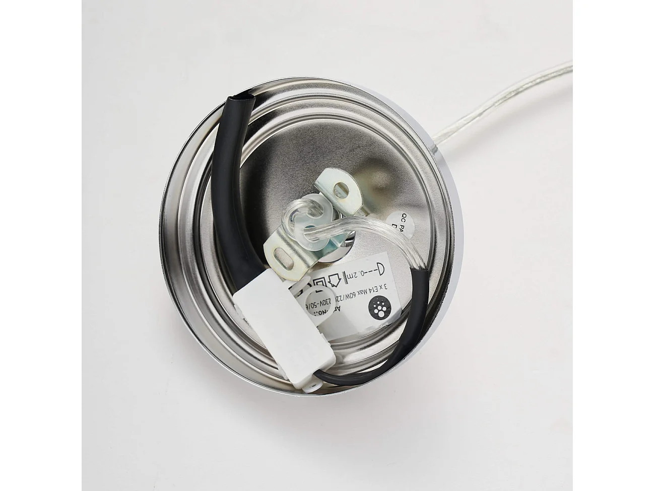 Suspension trapèze pampille de cristal transparent - Oristano