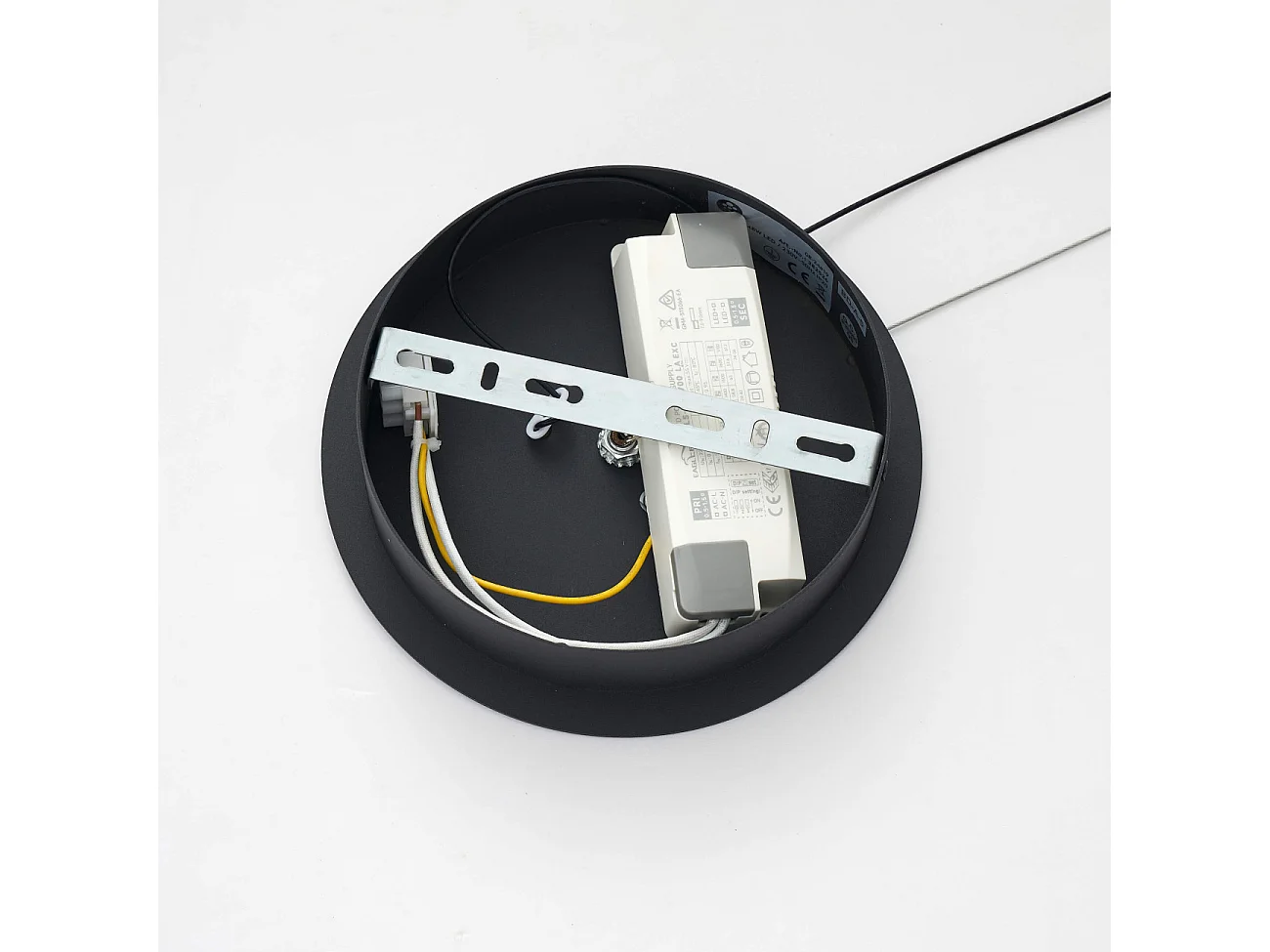 Grand lustre LED moderne noir et doré 115 cm - Aspen