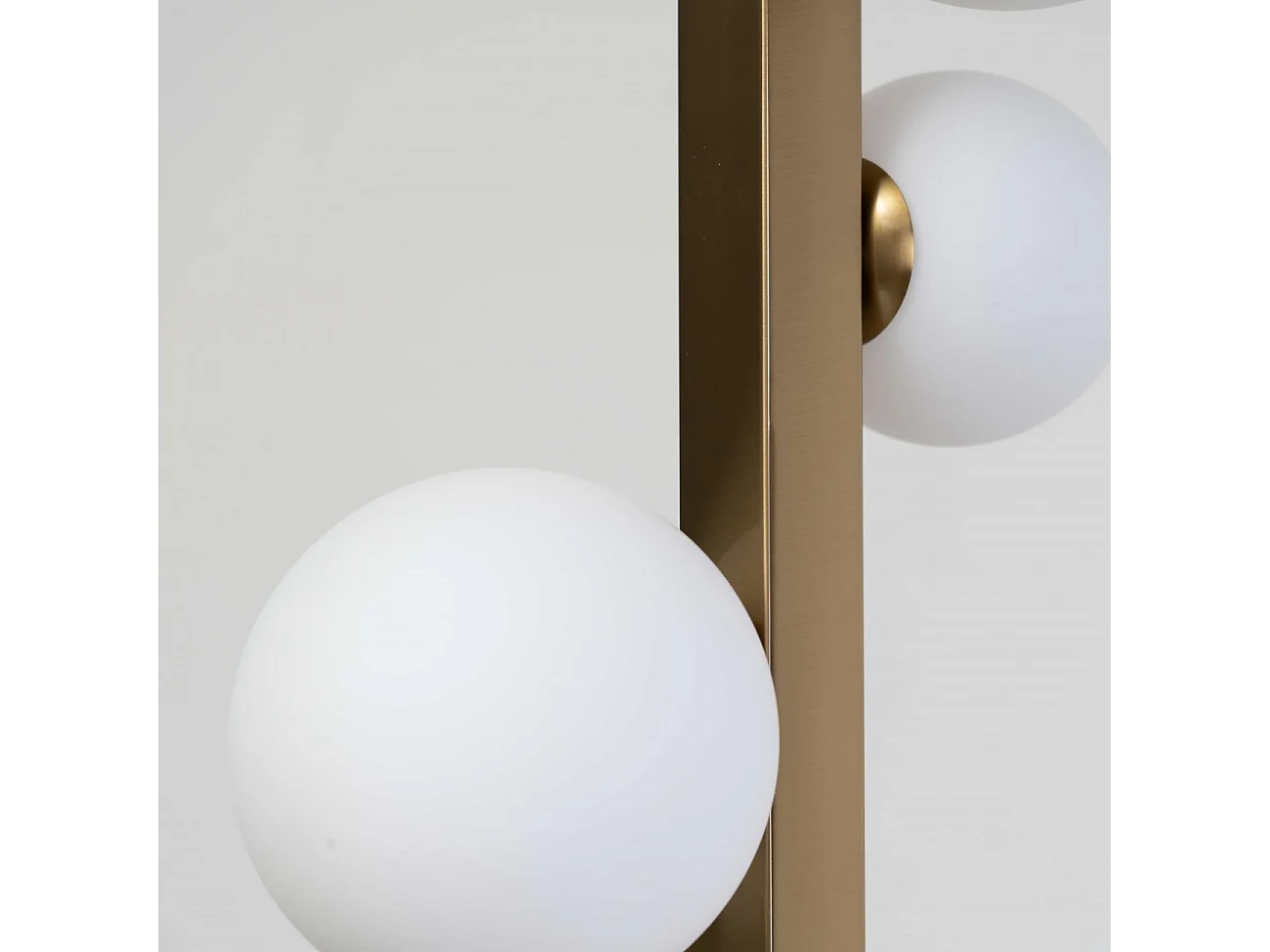 Suspension moderne laiton et verre blanc - Oromia