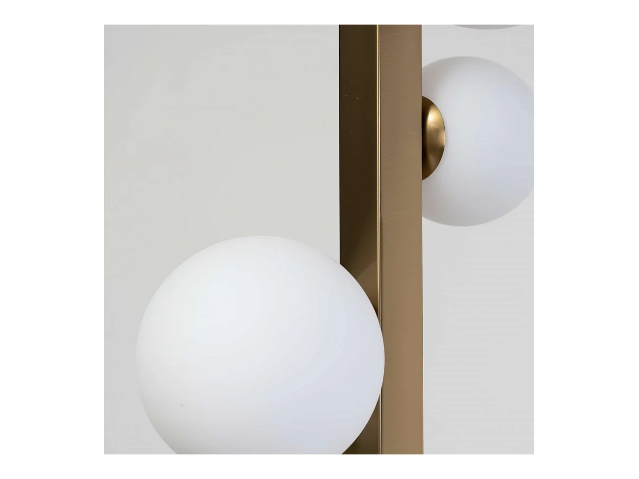 Suspension moderne laiton et verre blanc - Oromia