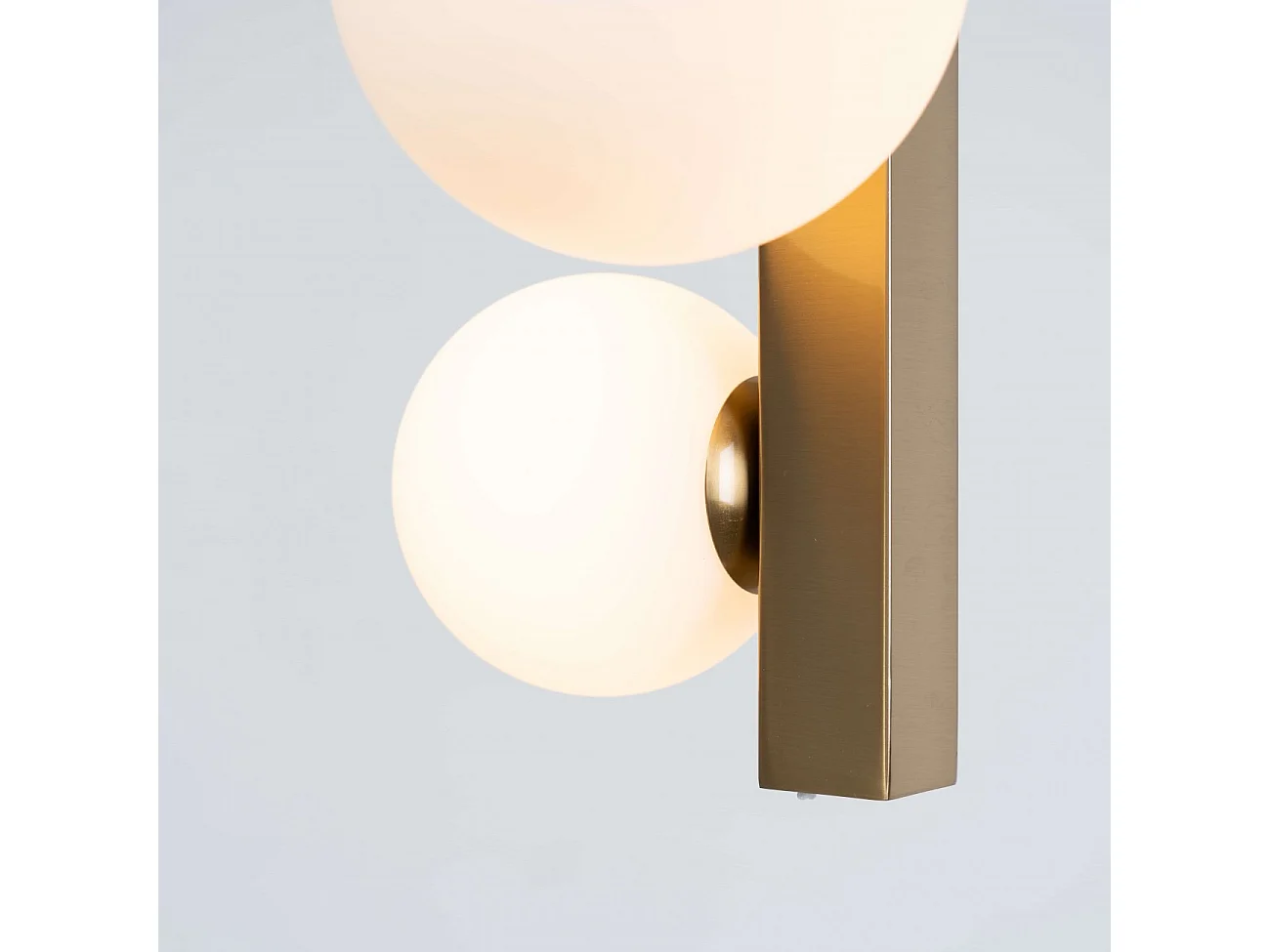 Suspension moderne laiton et verre blanc - Oromia