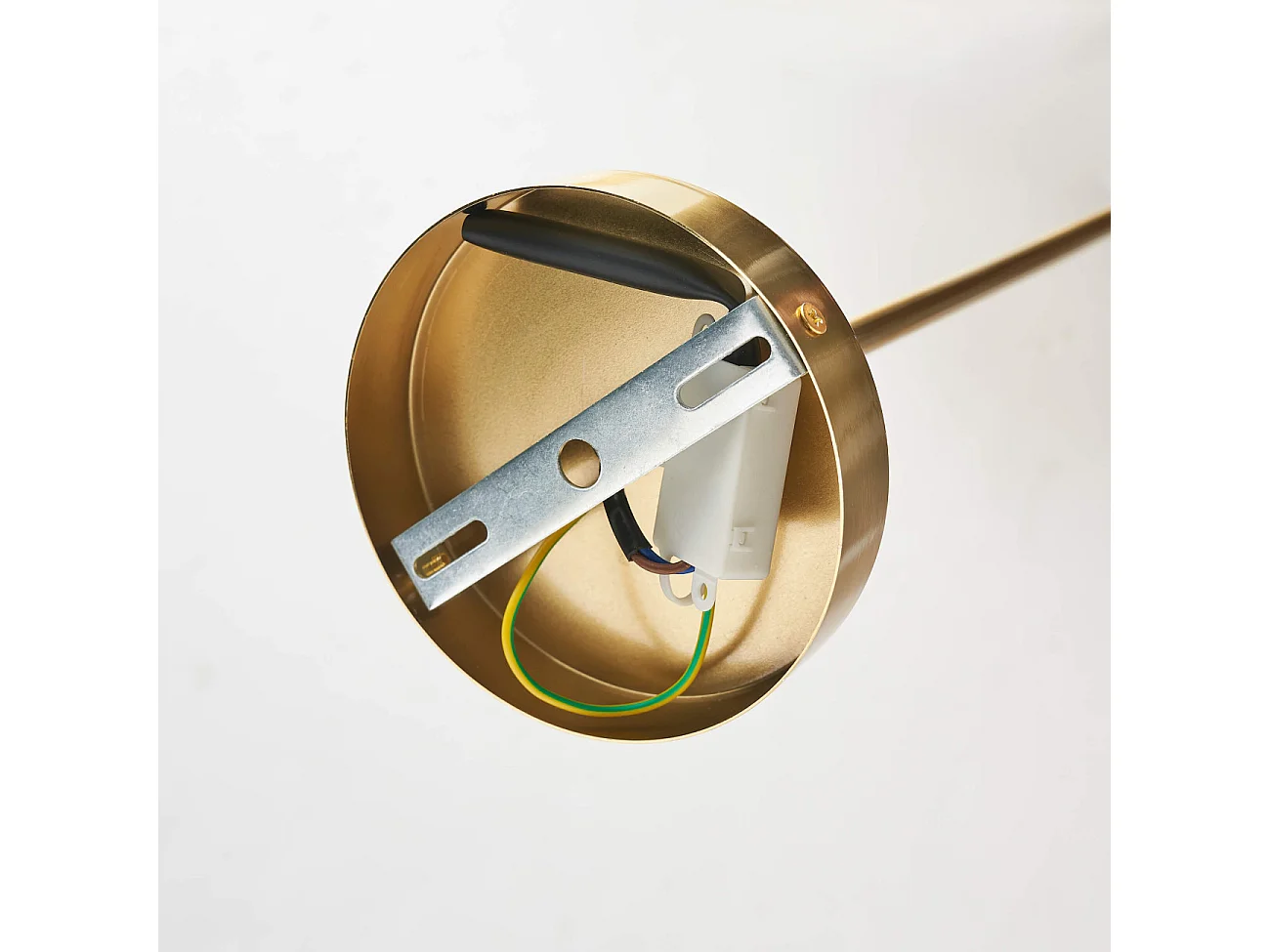 Grand lustre élégant laiton 12 boules ambrées - Audrey