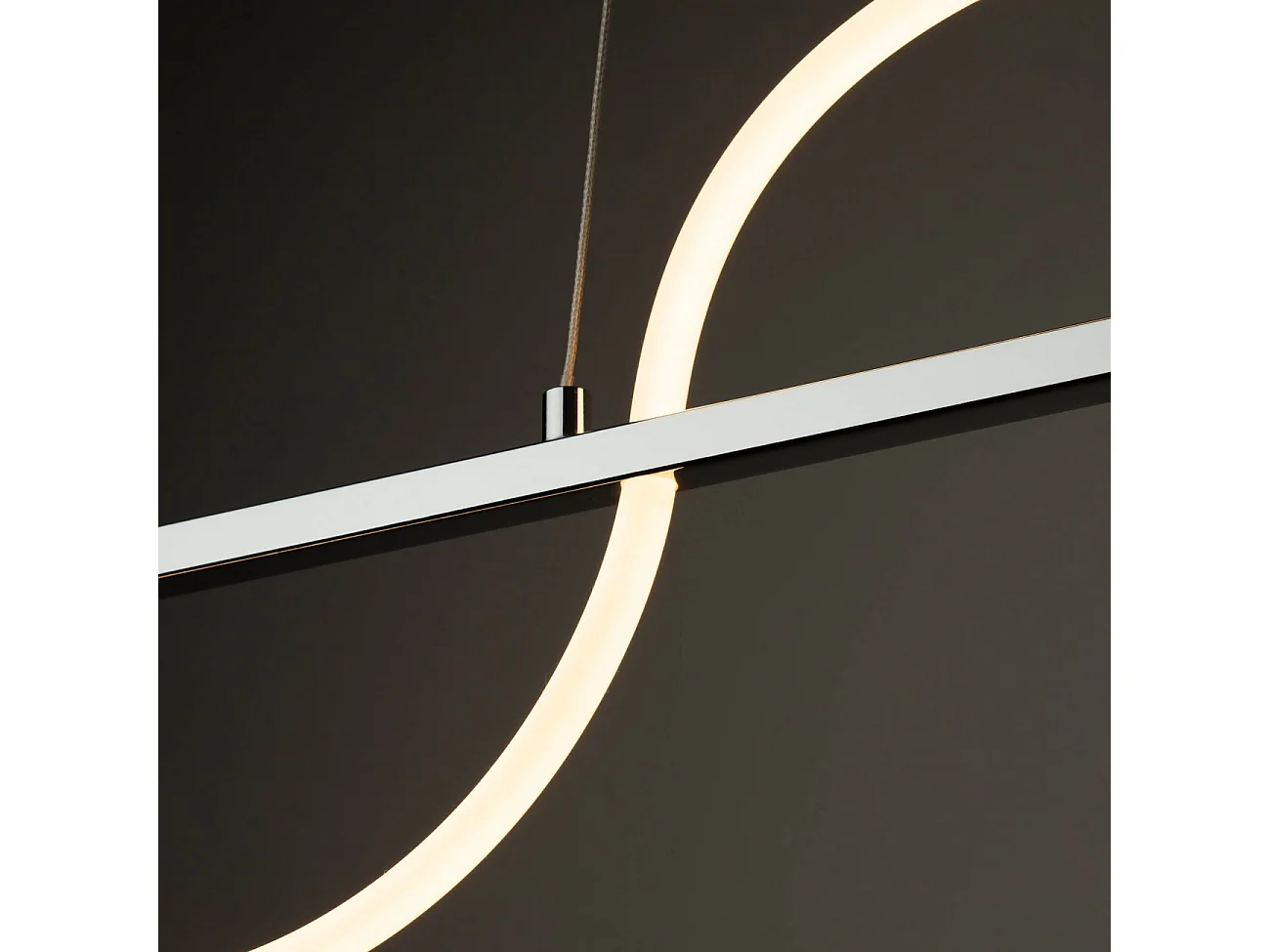 Suspension LED chromée design ondulé - Savona