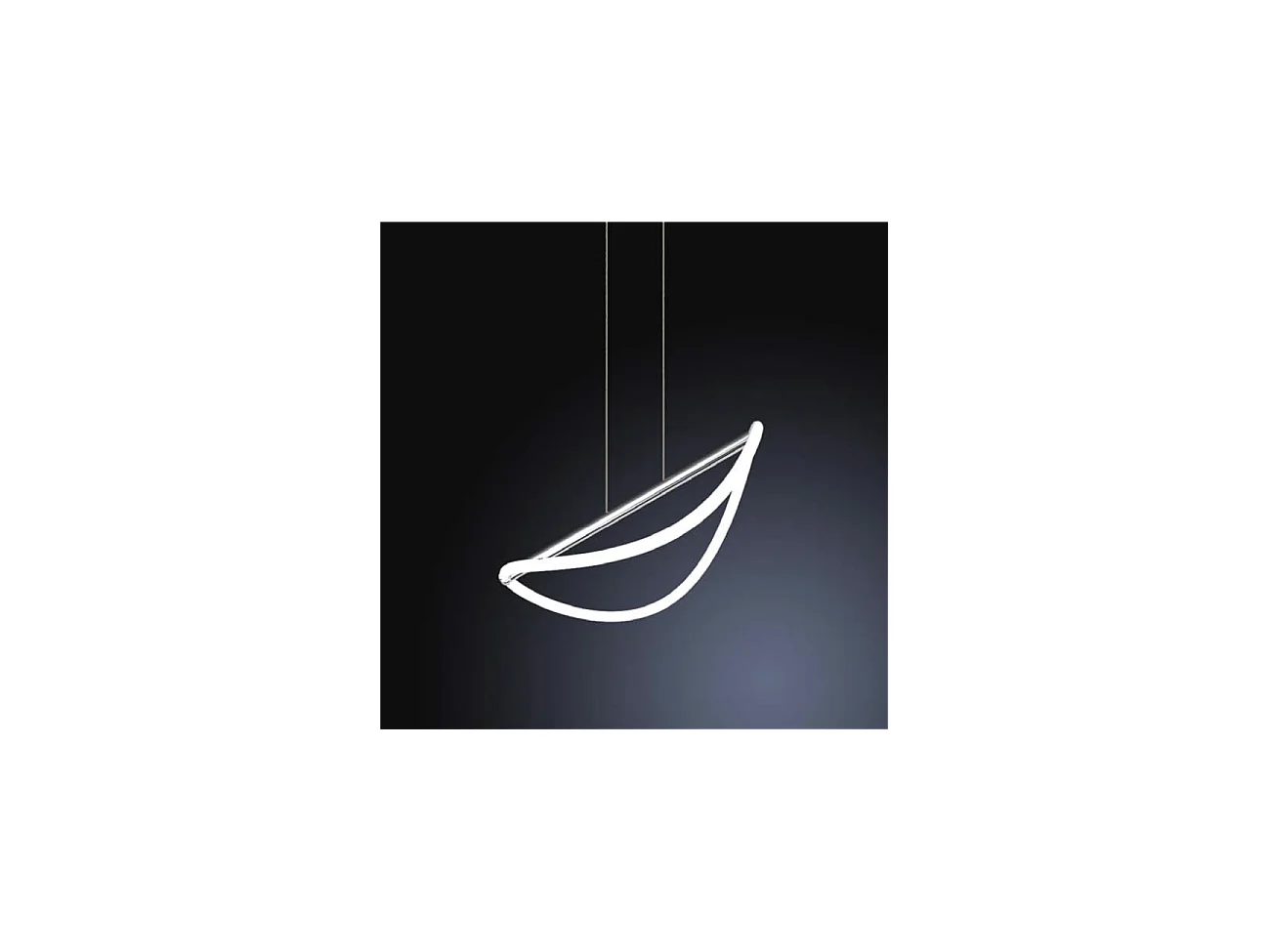 Suspension LED design circulaire courbée - Molfaro