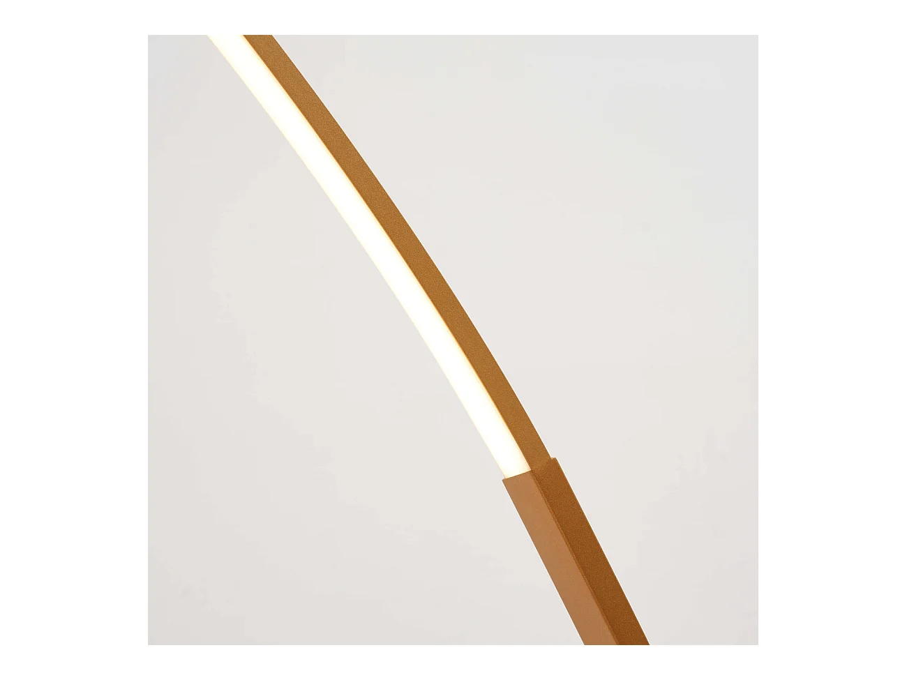 Lampadaire courbé LED dimmable laiton mat 184 cm - Thalia