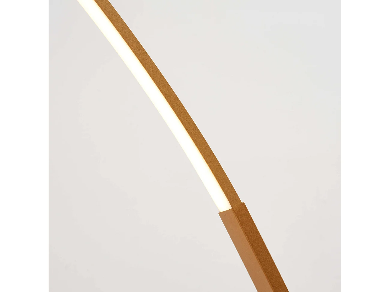 Lampadaire courbé LED dimmable laiton mat 184 cm - Thalia