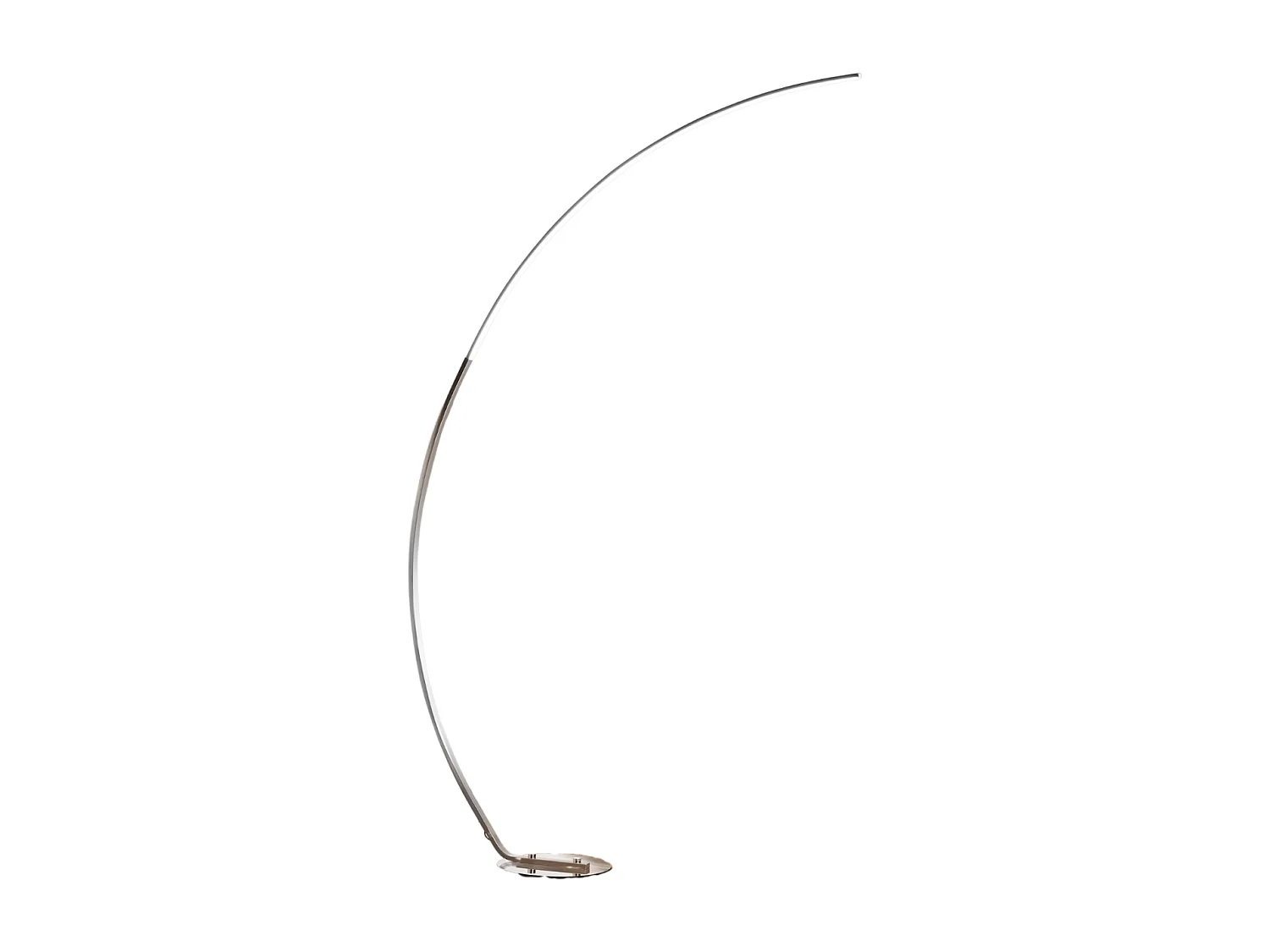 Grand lampadaire courbé LED dimmable chromé 184 cm - Thalia