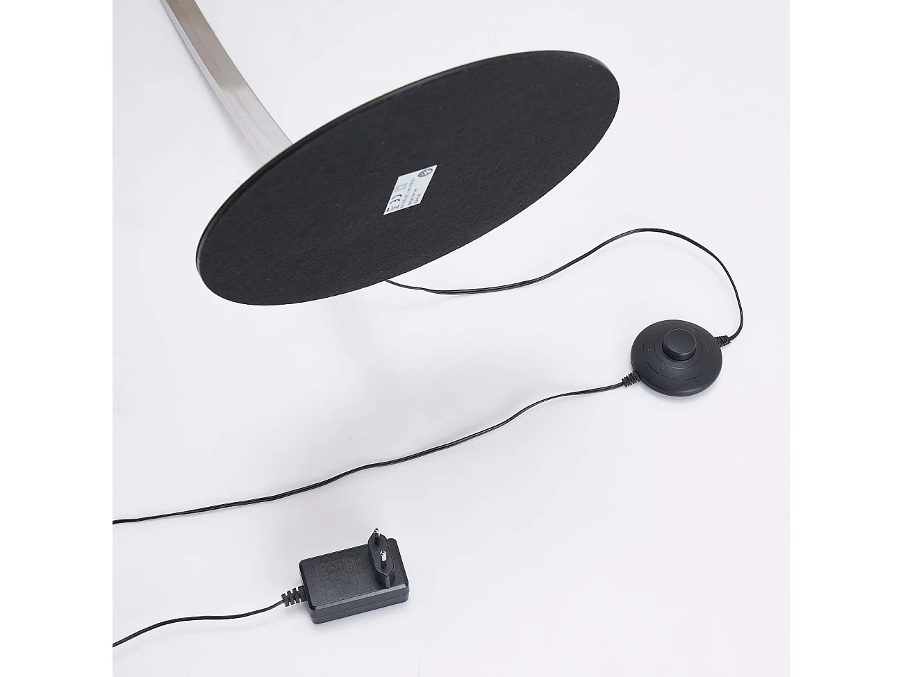 Grand lampadaire courbé LED dimmable chromé 184 cm - Thalia