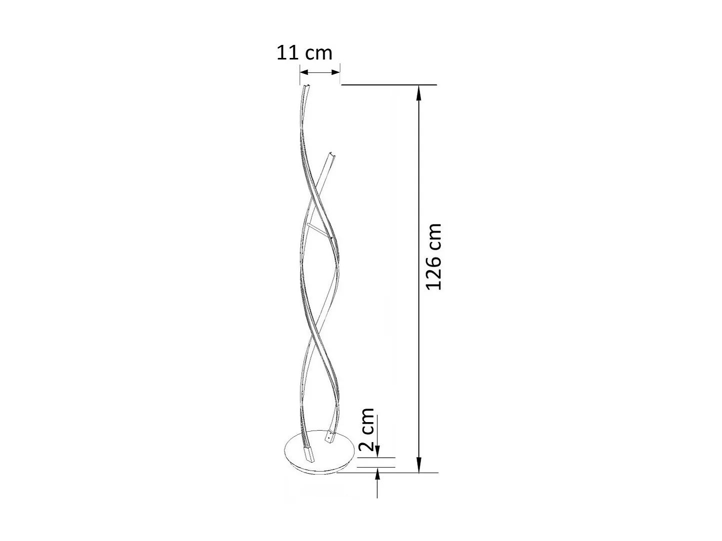 Lampadaire LED Ultra Design - 126 cm Cascada