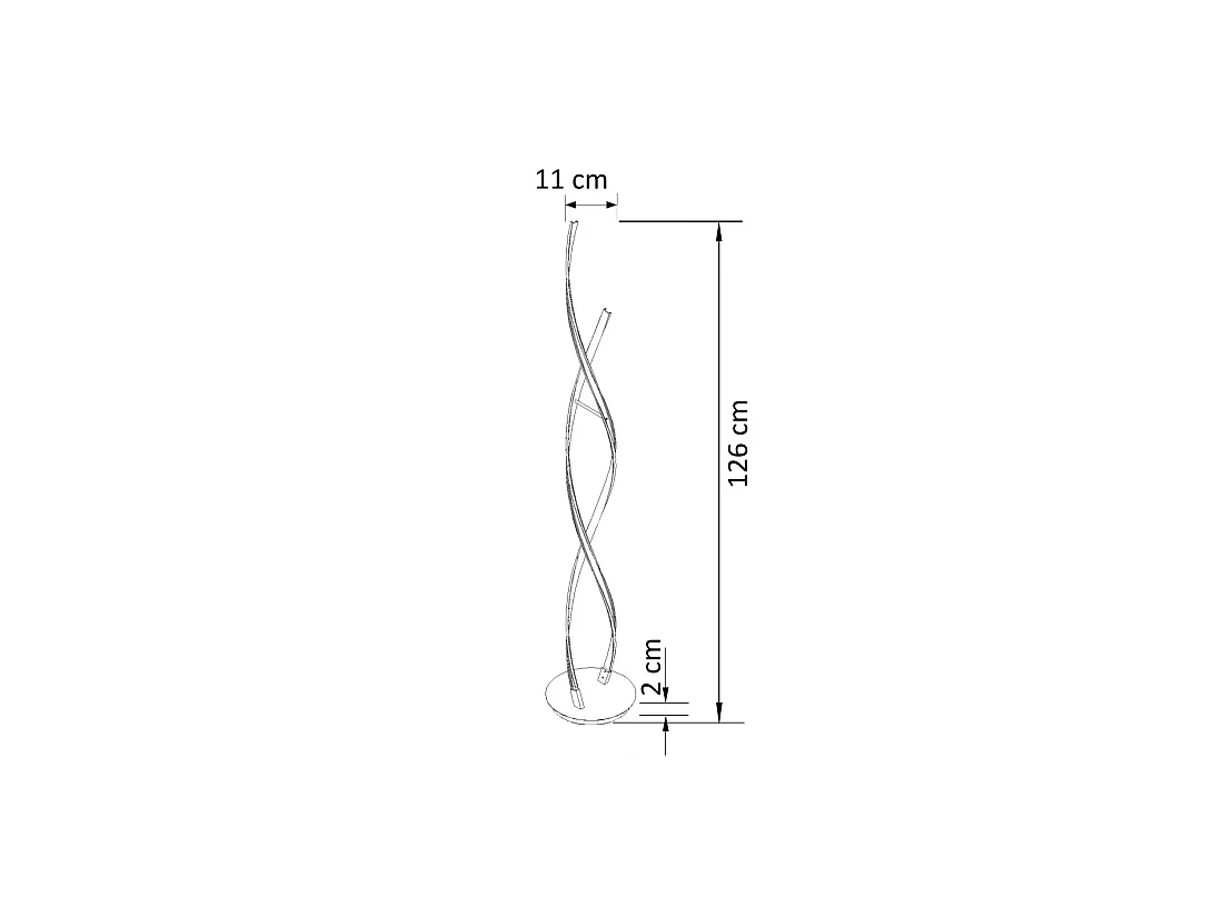 Lampadaire LED Ultra Design - 126 cm Cascada