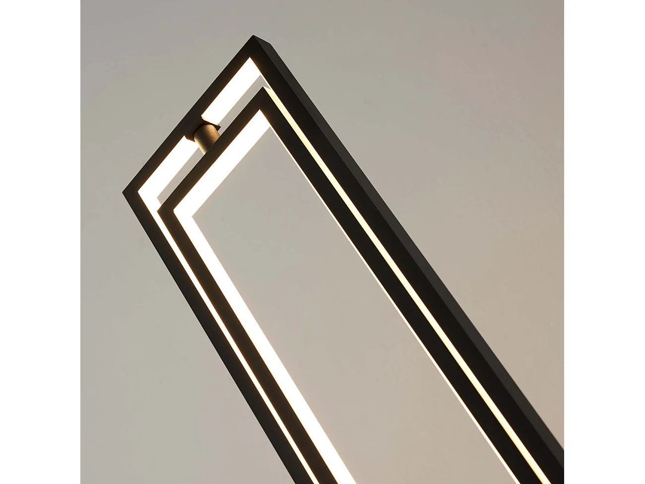 Lampadaire d'interieur noir rectangulaire LED dimmable - Otso