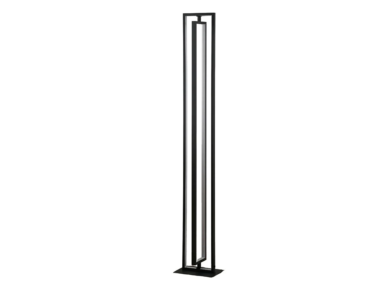 Lampadaire d'interieur noir rectangulaire LED dimmable - Otso