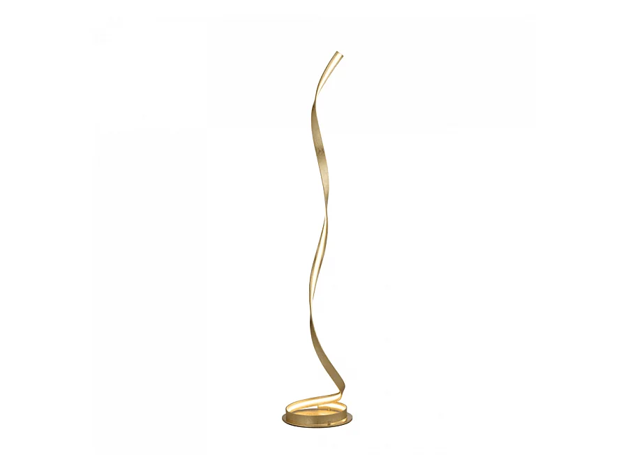 Lampadaire salon ondulé feuille dorée - Millenium