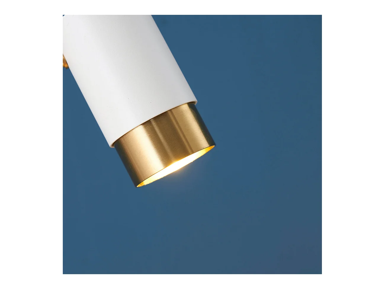 Lampadaire blanc deux spots pivotants - Elya