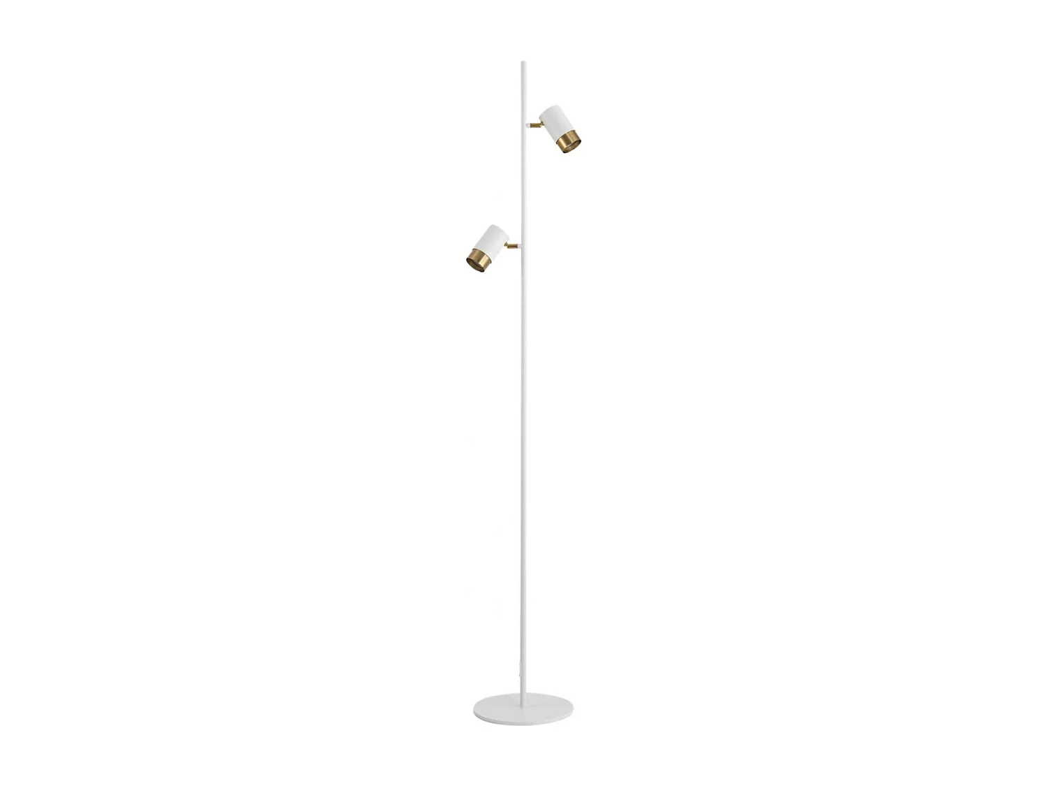 Lampadaire blanc deux spots pivotants - Elya
