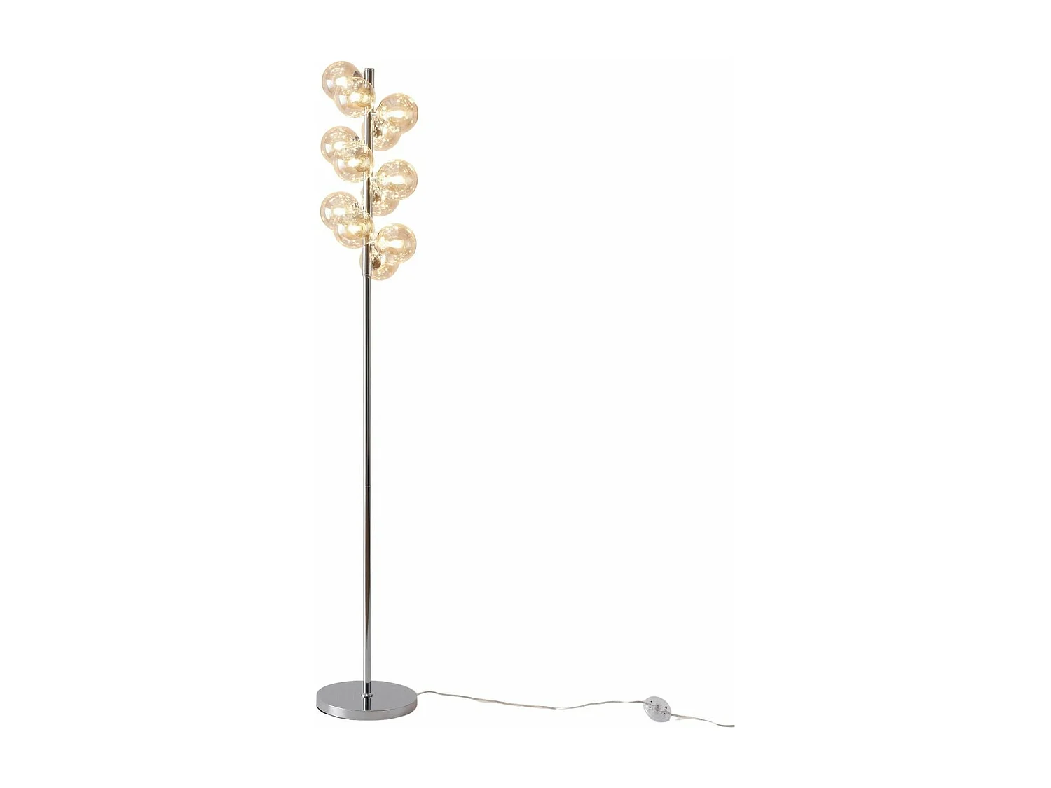 Lampadaire moderne à sphères en verre ambré - Ambrosia