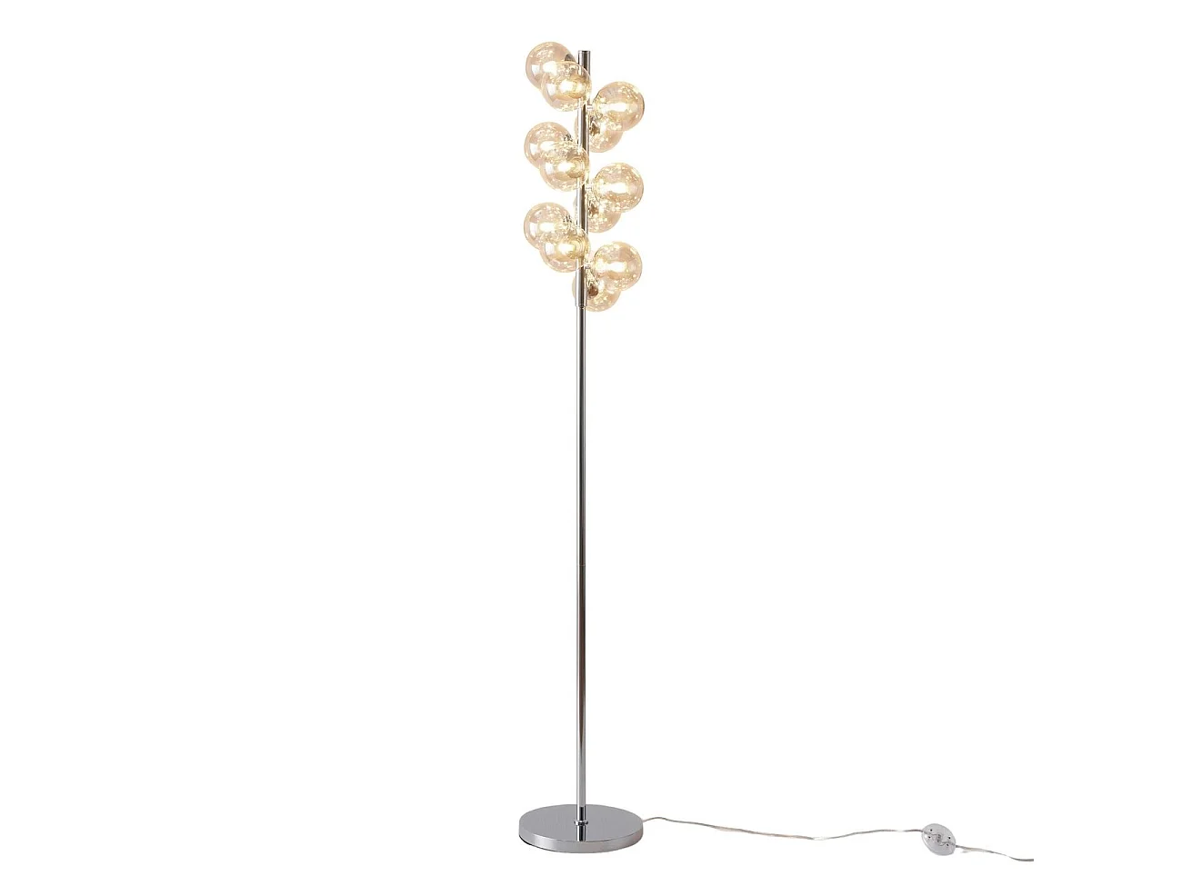 Lampadaire moderne à sphères en verre ambré - Ambrosia