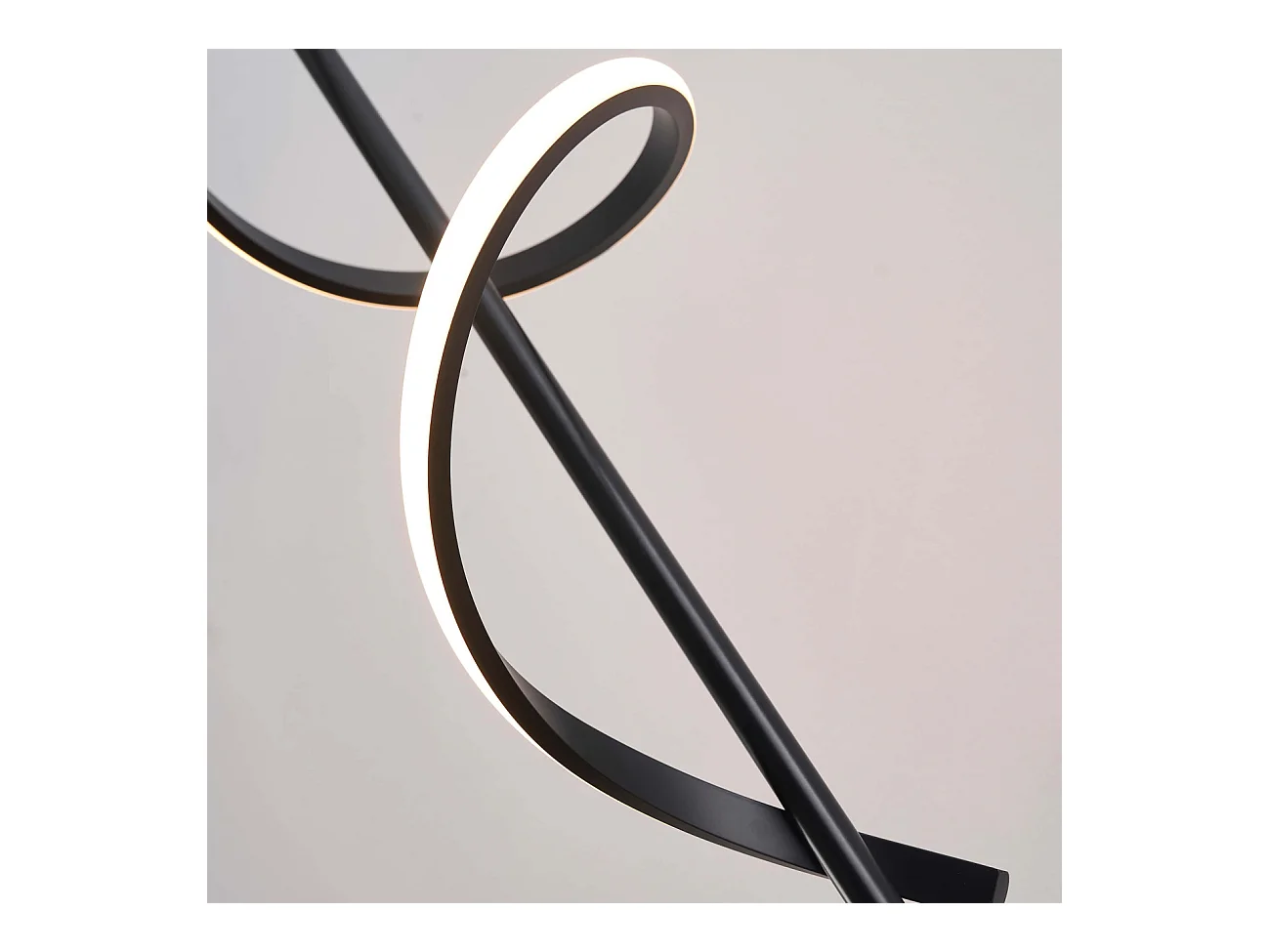 Grande lampe LED cascade spirale noire - Simaria