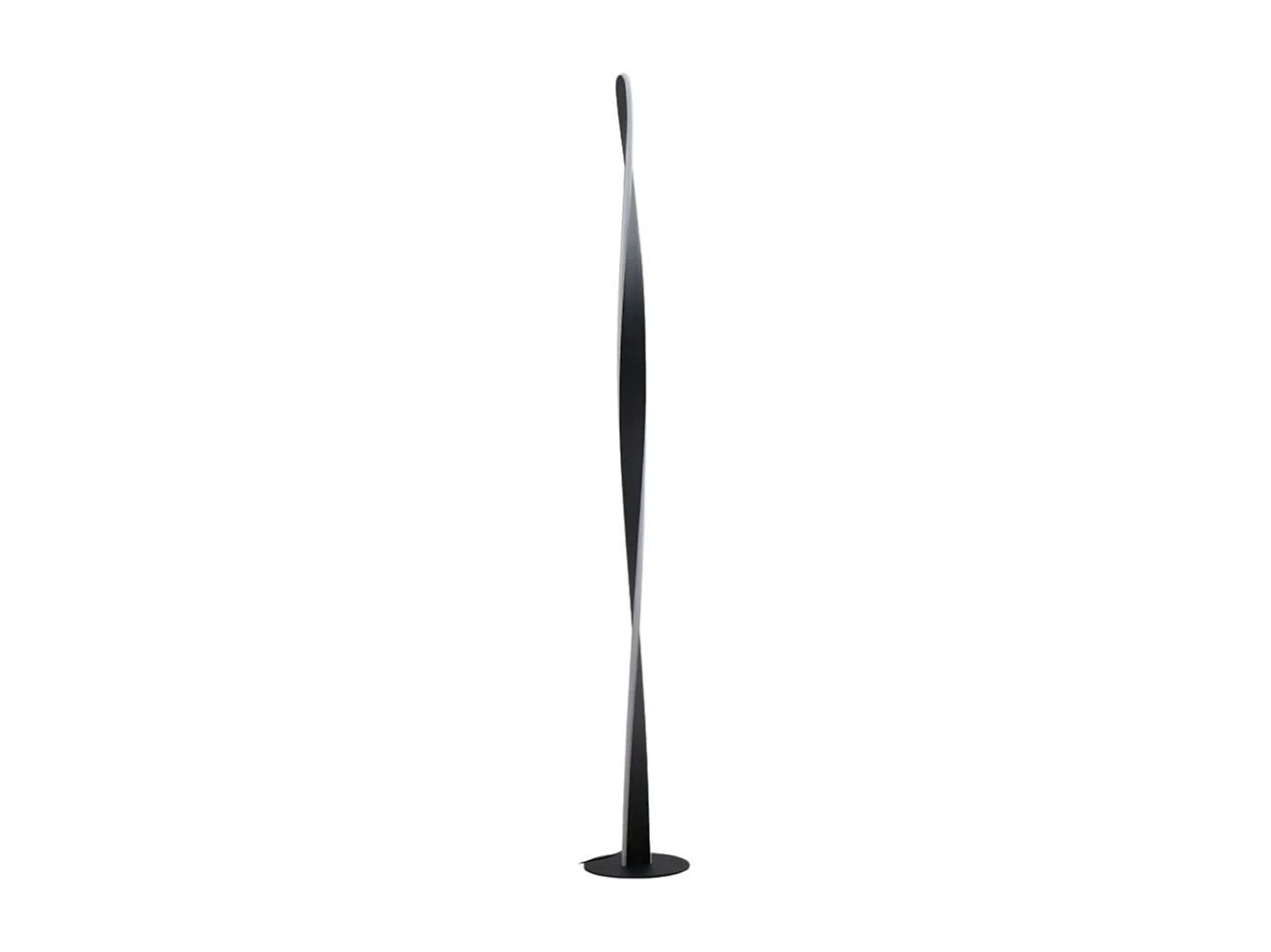 Lampadaire noir dimmable LED torsadé -  Mazen