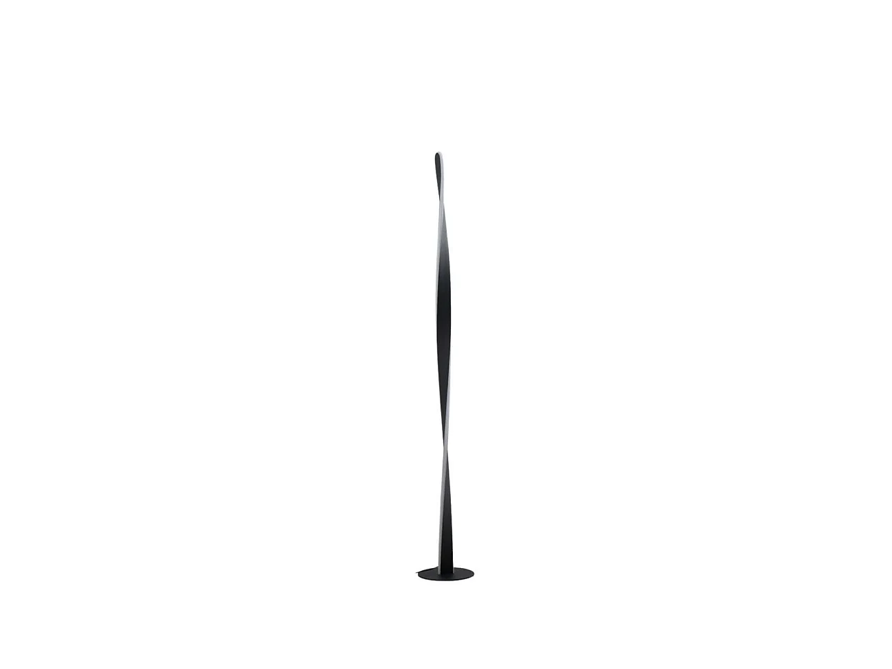 Lampadaire noir dimmable LED torsadé -  Mazen