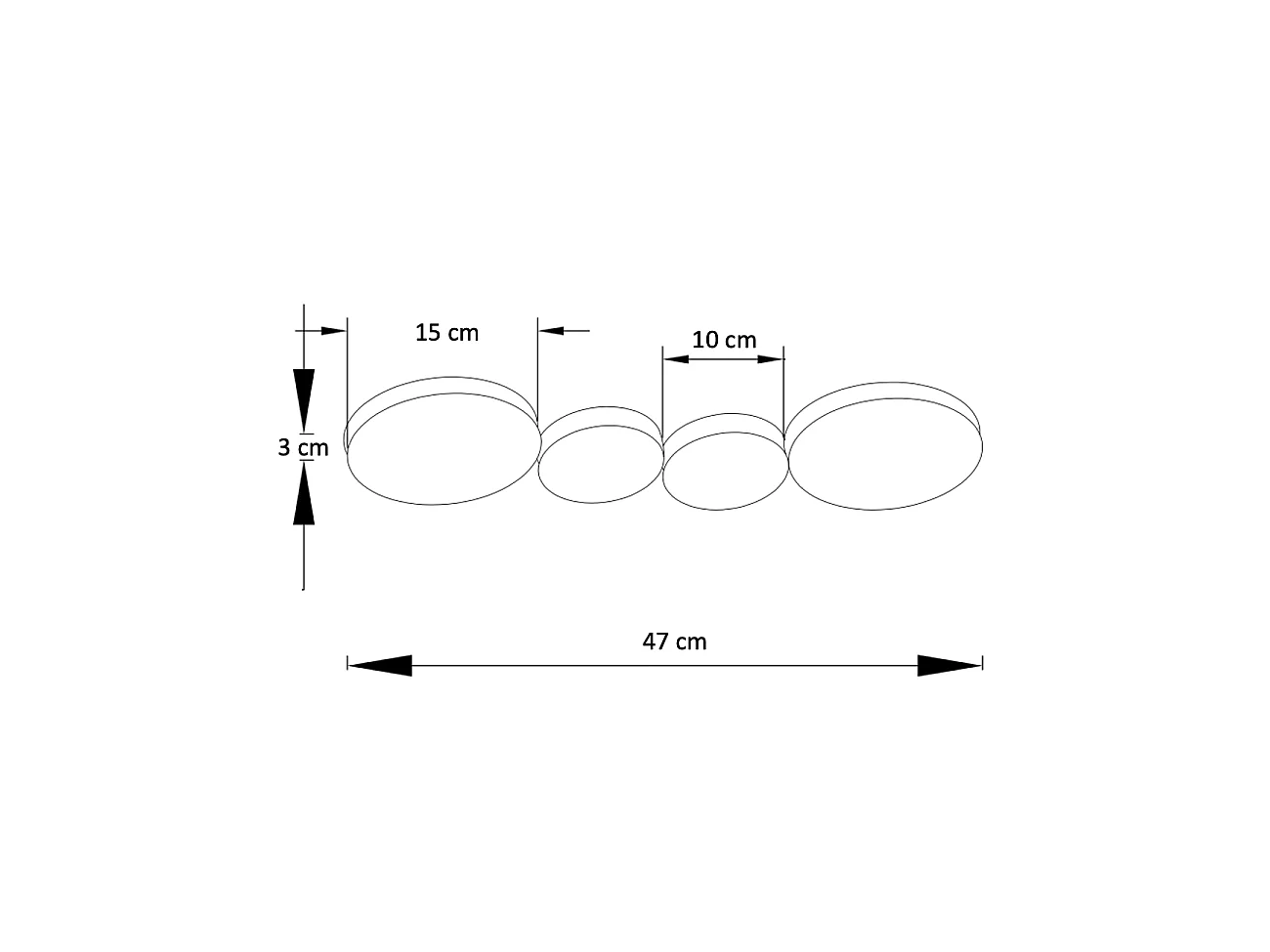 Plafonnier moderne doré 4 spots lumineux LED - Skavi