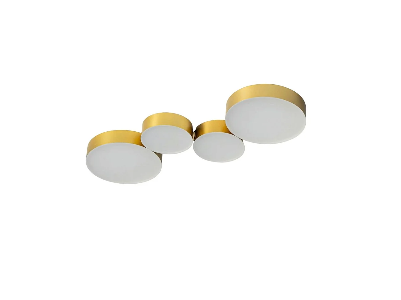 Plafonnier moderne doré 4 spots lumineux LED - Skavi