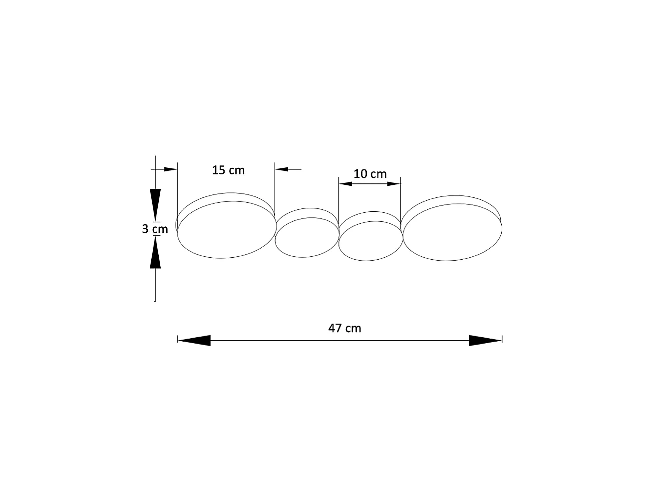 Plafonnier moderne doré 4 spots lumineux LED - Skavi