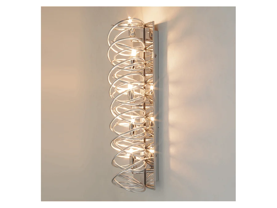 Longue lampe chromée très design 62 cm - Memphis