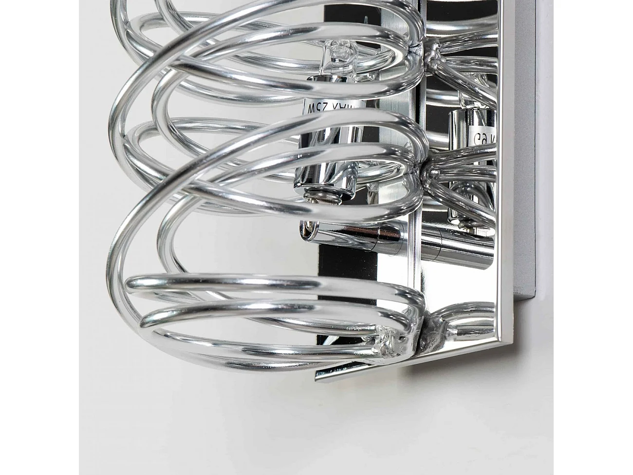 Longue lampe chromée très design 62 cm - Memphis