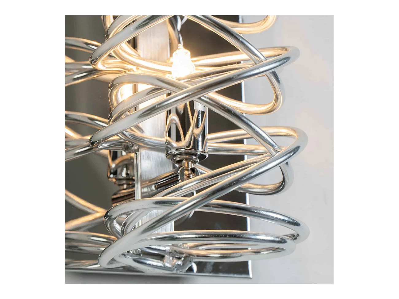 Longue lampe chromée très design 62 cm - Memphis