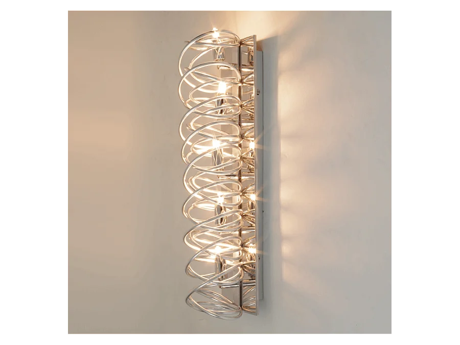 Longue lampe chromée très design 62 cm - Memphis