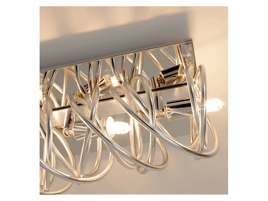 Longue lampe chromée très design 62 cm - Memphis