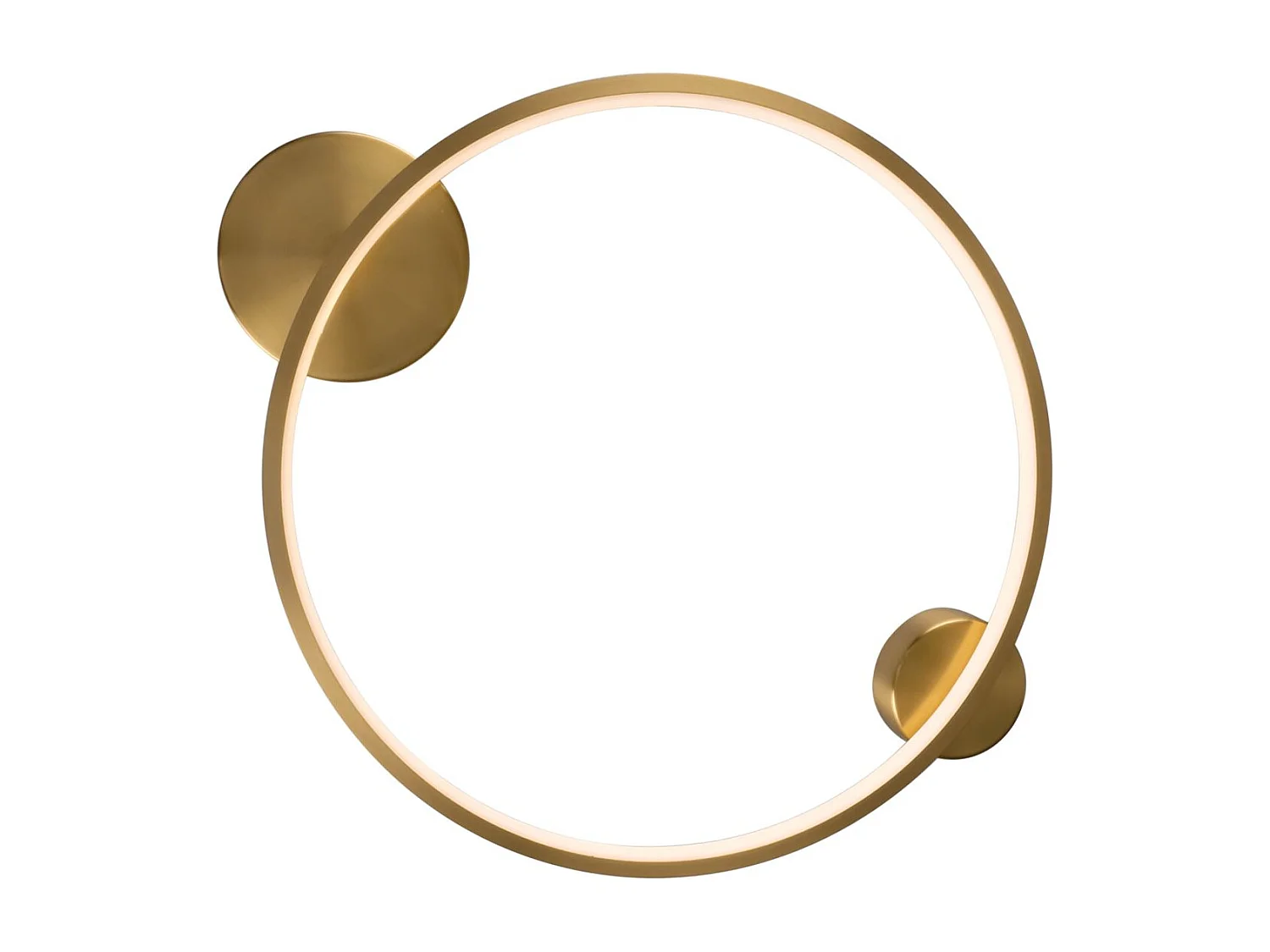 Applique ou plafonnier cercle laiton double socle 60 cm dimmable - Ceira