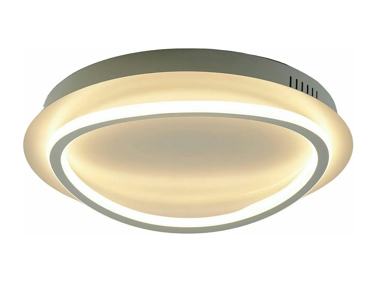 Plafonnier rond blanc boucle LED futuriste - Maori