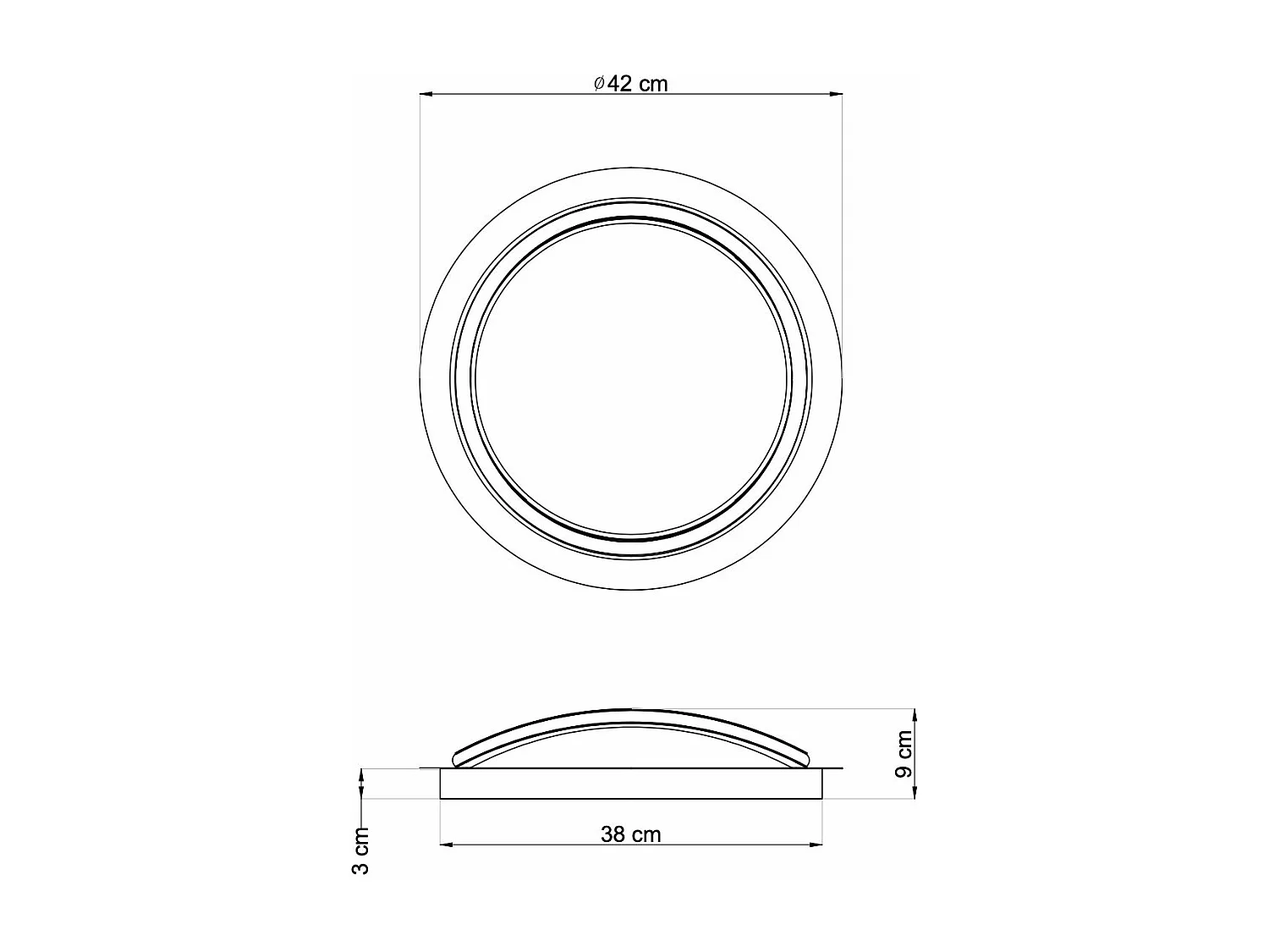 Plafonnier rond blanc boucle LED futuriste - Maori