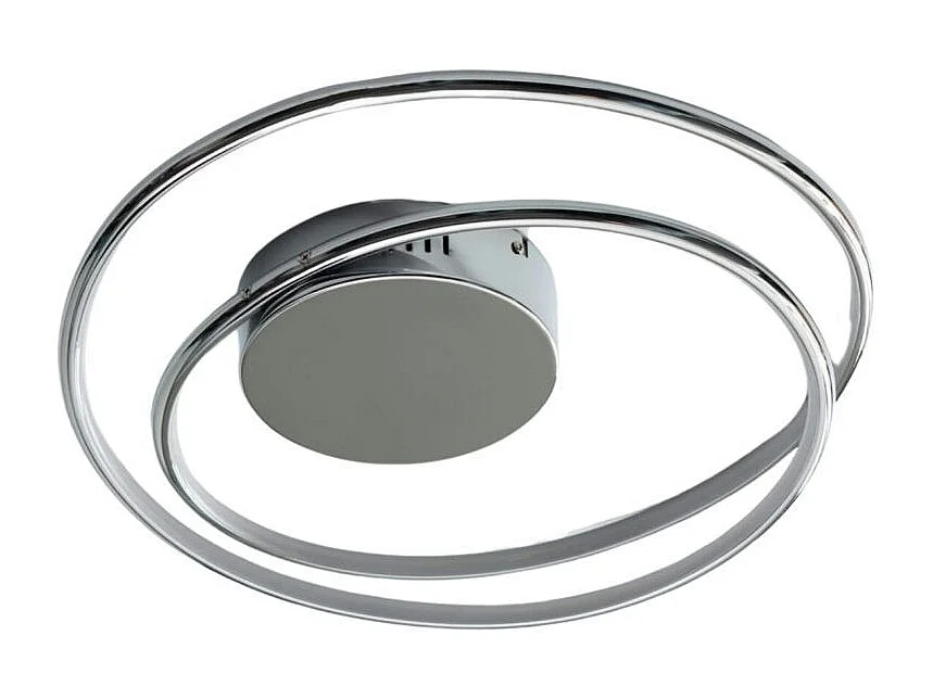 Plafonnier chromé double boucle LED - Xandra