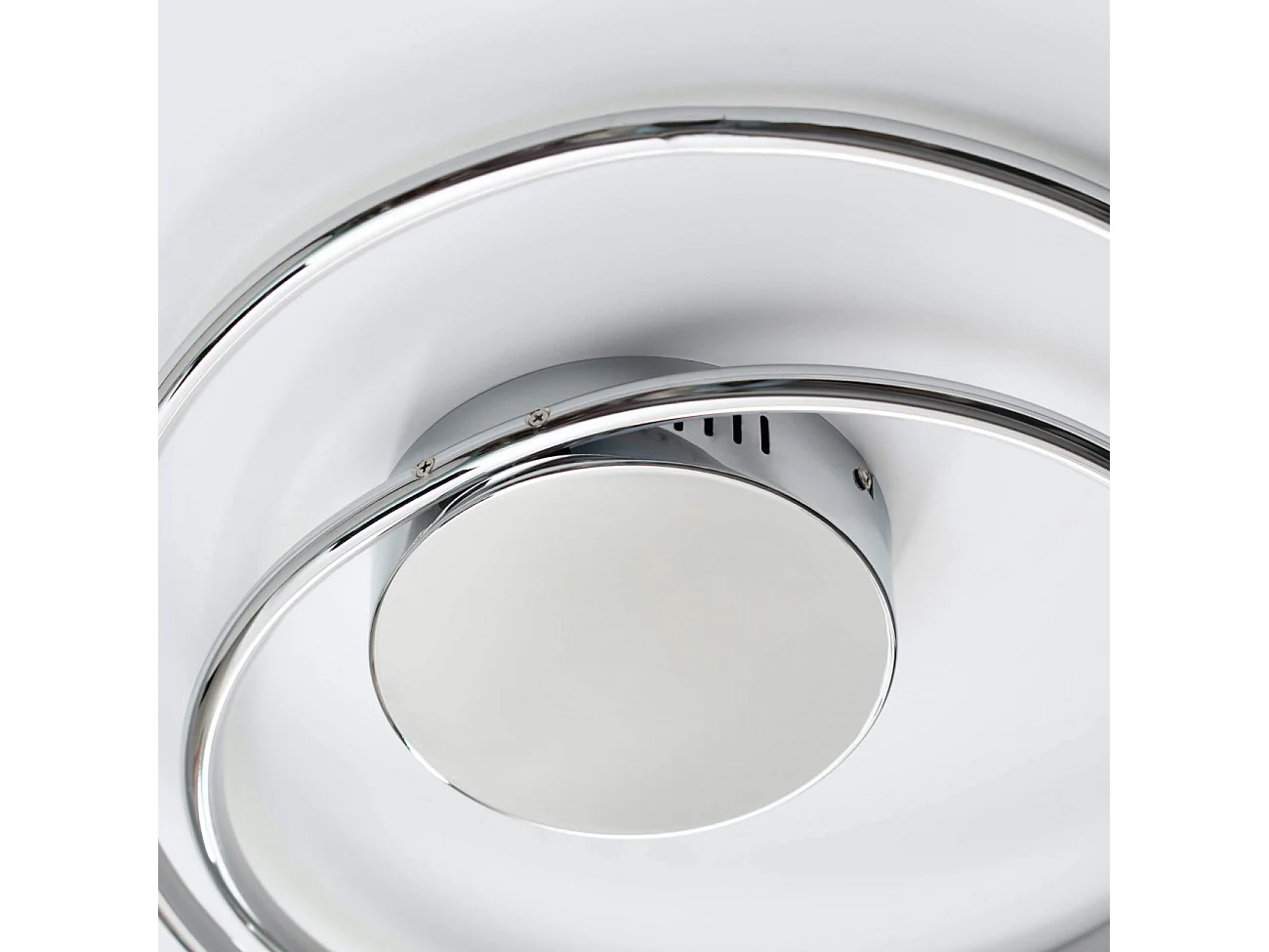 Plafonnier chromé double boucle LED - Xandra