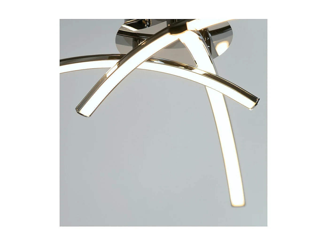 Plafonnier LED chromé design 3 branches - Ova